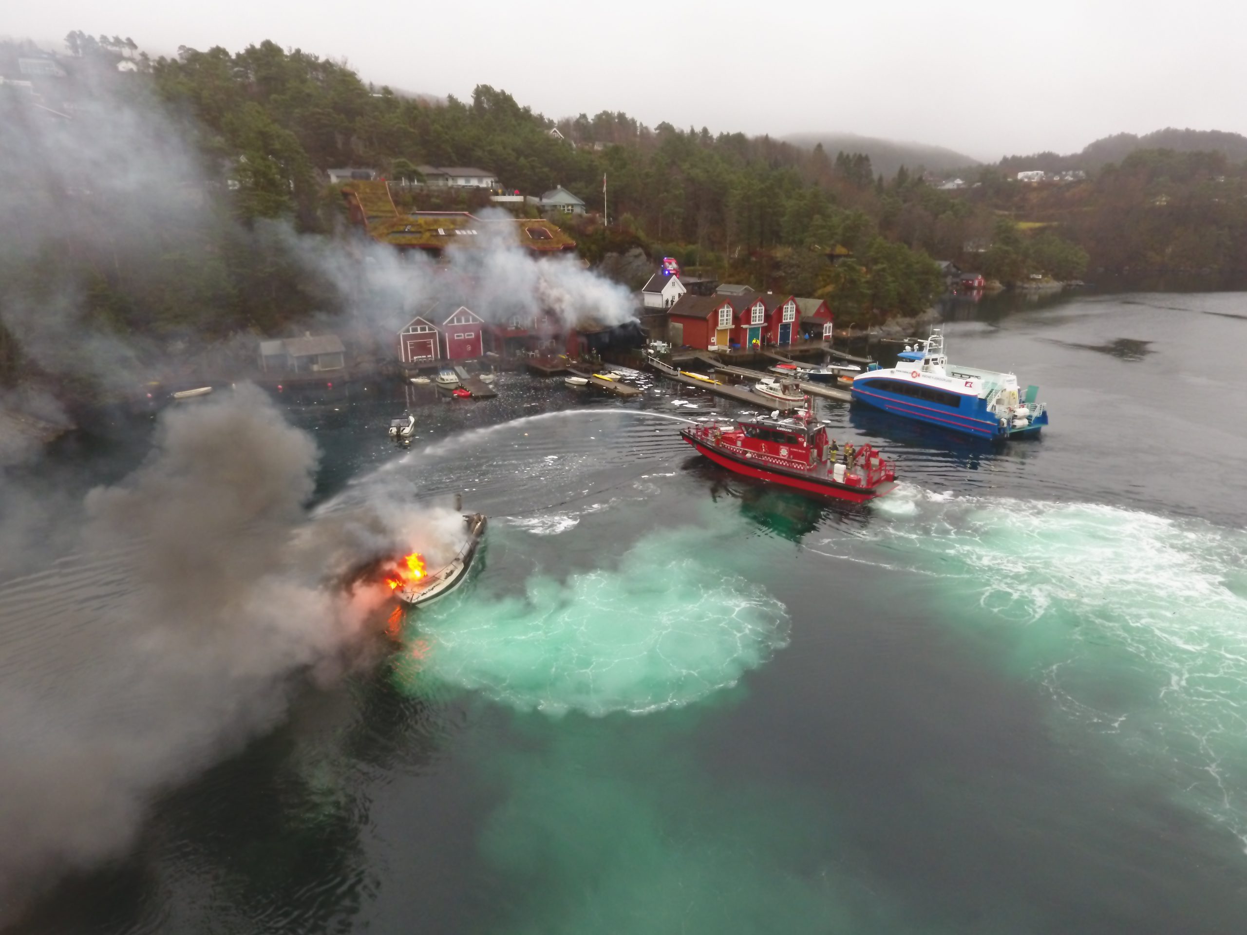 Dronebilde fra landskap